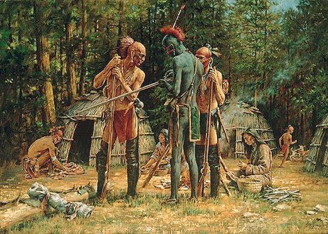 Lenape-Delaware Tribe – Legends of America Arte Haida, Native American Prayers, Woodland Indians, Cowboy Artists, Eastern Woodlands, Native American Wisdom, Native American Paintings, Wind River, Creation Photo