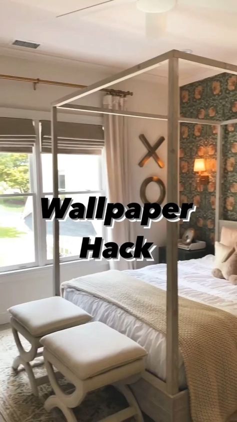 Bedroom Decor Ideas with Wallpaper. Shop Costa Canopy Bed and other curated products on LTK. (Affiliate) Canopy Bed Decorating Ideas, With Wallpaper, Bedroom Wallpaper, Wallpaper Shop, Classic Bedroom, Bedroom Decor Ideas, Canopy Bed, Bedroom Refresh, Wallpaper Bedroom