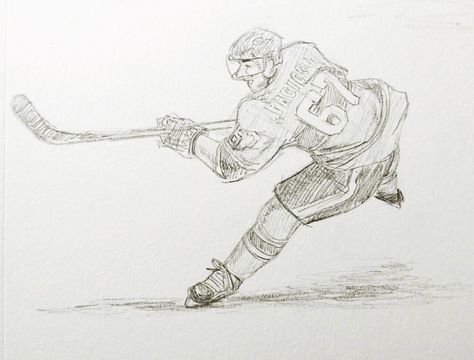 Hockey Player Hockey Poses Drawing, Hockey Drawing Sketches, Ice Hockey Drawing, Hockey Player Drawing, Hockey Drawing, Movement Drawing, Nhl Wallpaper, Hockey Art, Sports Coloring Pages