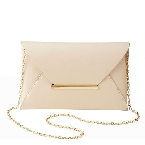 Luxury fashion & independent designers | SSENSE Fancy Clutch Purse, Nude Handbag, Nude Bags, Nude Clutch, Structured Handbags, Pink Envelope, Envelope Purse, Designer Clutch Bags, Luxury Clutch