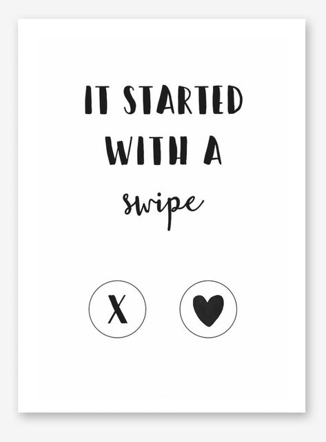 Tinder Themed Wedding, Tinder Wedding Invitations, Tinder Wedding Sign, Tinder Wedding Ideas, Tinder Love Quotes, Tinder Quotes, Tinder Match Scrapbook, Simple Boyfriend Gifts, Tinder Wedding