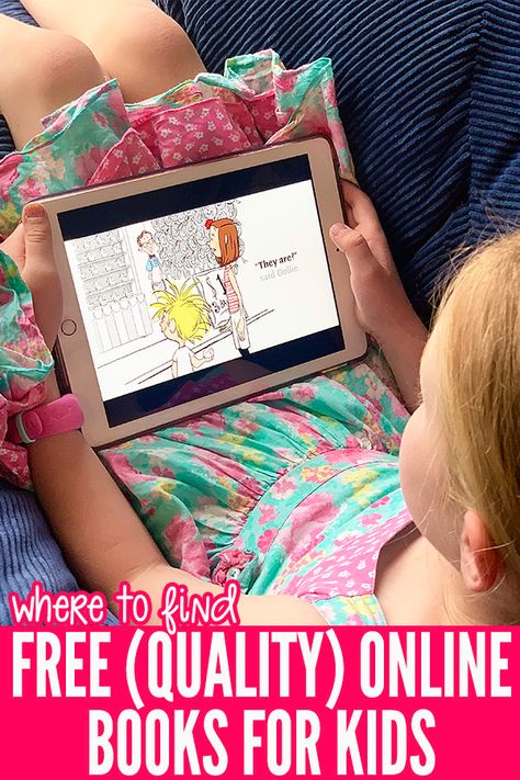 Free Online Books for Kids: 8 Places to Find Quality eBooks for Kids  #kidsbooks #booksforkids #homelearning Read Books Online Free App, Games For School Age Kids, Games For School Age, Website For Free Books Download, Free Pdf Books Reading English For Kids, Geography Games For Kids, Reading Websites For Kids, Games For School, Free Online Books