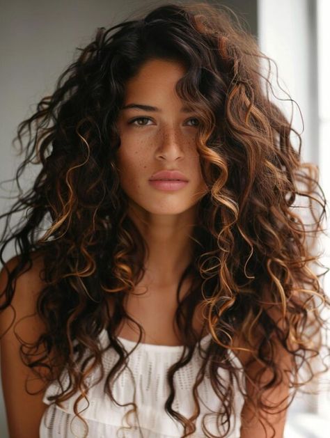 Hair Color Ideas for Brunettes: Fun, Unique, and Edgy Looks for Every Season Hair Color For Olive Skin Tone, Unique Hair Color Ideas, Unique Hair Color, Lock Art, Haircuts For Long Hair With Layers, Brown Curly Hair, Edgy Looks, Edgy Haircuts, Colored Curly Hair