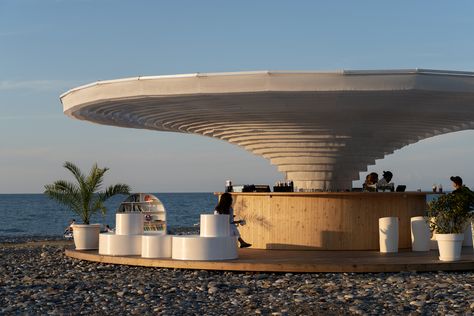 Pool Bar Design, Colorful Room Decor, Cool Tree Houses, Architecture Images, Outdoor Cafe, Canopy Design, Beach Bar, Resort Villa, Outdoor Restaurant