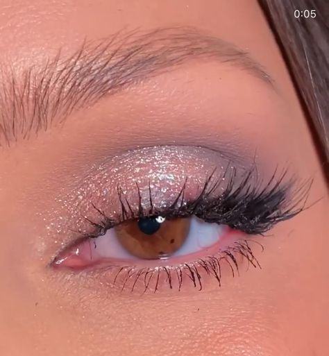 Grade 8 Grad Makeup, Confirmation Nails, Semi Makeup, Makeup To Look Younger, Quince Makeup, Eyeshadow Designs, Birthday Makeup Looks, Silver Makeup, Birthday Makeup