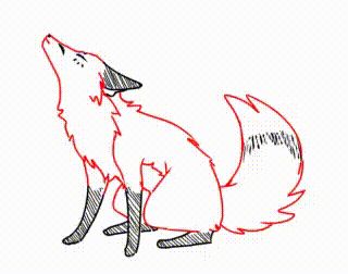 Fox Tattoo Sketch, Drawing Gif, Fox Dance, Fox Gif, Dancing Drawing, Animation Drawing Sketches, Wolf Poses, Logo Dragon, Canine Drawing