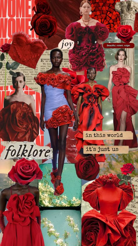 Trend: roses #rose #roses #red #floral #flowers #fashion #fashionweek #trend #redroses #couture #tayloralisonswift #eras #red Button Tree Art, Fashion Trending Moodboard, Rosé Theme, Fashion Design Books, Fashion Figure Drawing, Flowers Fashion, Roses Red, Theme Dress, Fashion Drawing Dresses