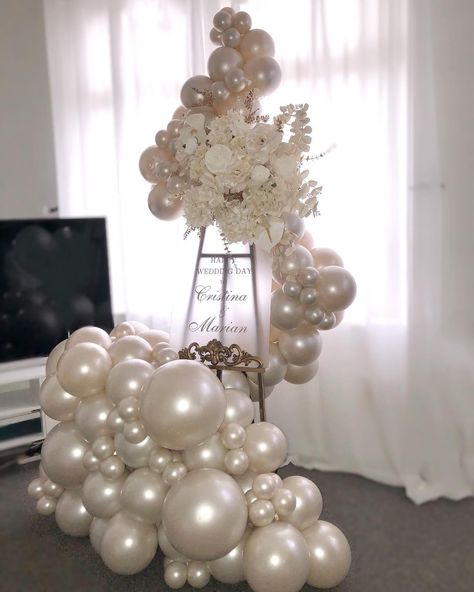 PRICES MAY VARY. 【Pearl White Balloons Pack 】Pearl white Double-Stuffed balloons 70Pcs in 4 sizes:5”20pcs/ 10” 25pcs/ 12” 20pcs/18“ 3pcs，with 2pcs tools,enough for 8-10FT Garland Arch,Perfect for : Wedding, Bride to BE Party,Engagement,anniversary,Bridal shower. 【EDFHSEZ Real Color】We insist on 100% real shooting and provide the real color of each balloon, all you have to do is trust your color inspiration and ideas. Reliable, consistent color balloons make your party decorations perfect. 【Excel Bride To Be Party, Garland Arch, Anniversary Decorations, Arch Kit, White Balloons, Birthday Anniversary, Pearl White, Arch, Balloons