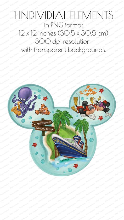 Cruise Clipart, Cards Illustration, Disney Cruise Tips, Castaway Cay, Disney Images, Mickey Head, Cruise Tips, Party Invites, Mickey Ears