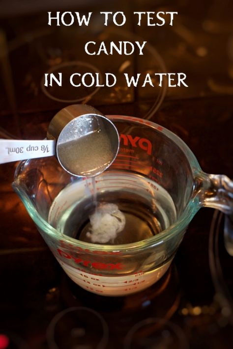 Learn How to Test Candy in Cold Water. It’s really not hard and you won’t have to depend on a candy thermometer that might not always be accurate. #coldwatercandytest #candytesting #coldwatertest Lorann Hard Candy Recipe, Water Recipes With Cotton Candy Syrup, Candies For Christmas, Thinning Candy Melts, How To Make Salt Water Taffy, How To Make Taffy, How To Keep Cotton Candy Fresh, Hard Tack Candy, Rock Candy Recipe