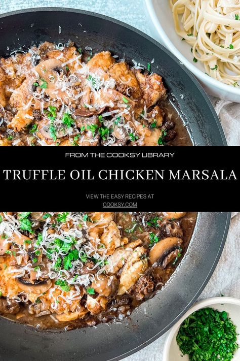 Truffle Oil Chicken Recipe, Chicken With Truffle Oil, Uses For Truffle Oil, Truffle Recipes Savory, Truffle Recipe Dinner, Truffle Powder Seasoning Recipes, Chicken Truffle Pasta, Truffle Dinner Recipes, Truff Recipes