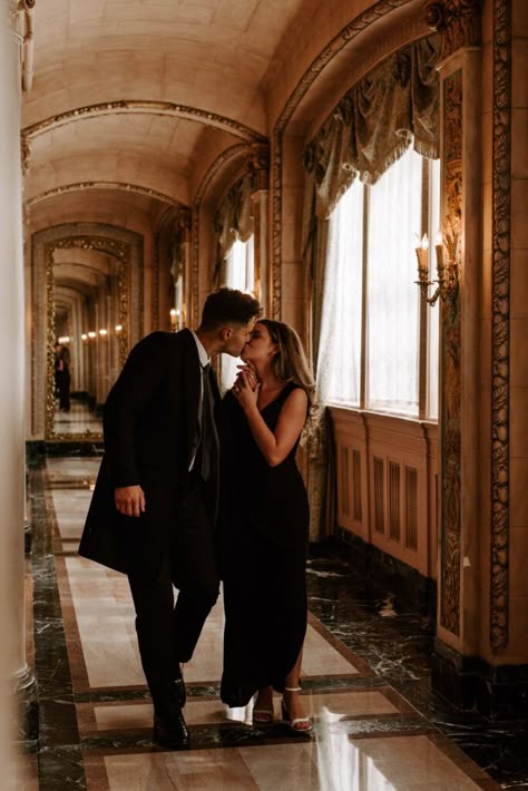 How to Prepare For Your Engagement Photos - morgansheaphotography.com Engagement Black Dress, Black Dress Engagement Photos Classy, Moody Engagement Photos City, Classy Engagement Photoshoot, Black Outfit Engagement Photos, All Black Engagement Photos, Formal Engagement Photos Classy, Black Dress Engagement Photos, Engagement Photos Black Dress