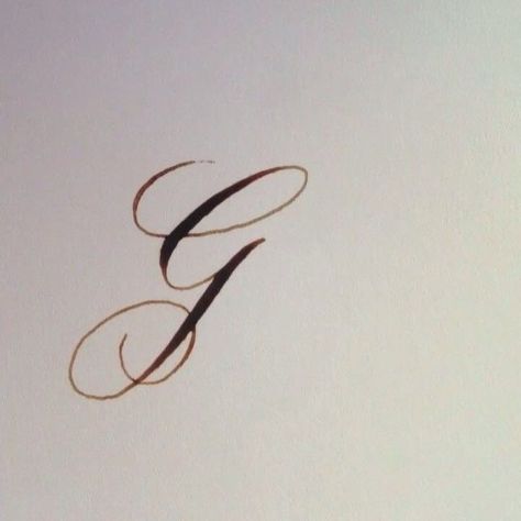 Letter G Tattoo, G Calligraphy, Small Letter Tattoo, G Tattoo, Cursive Tattoos, Copperplate Calligraphy, Tattoo Font, Cursive Handwriting, Diy Tattoo