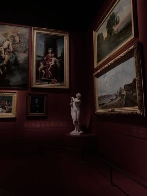 Museum Art Paintings, Louvre Aesthetic, Maroon Aesthetic, Burgundy Aesthetic, I See Red, Cherry Wine, Dark Feminine Aesthetic, Dark Academia Aesthetic, Red Walls