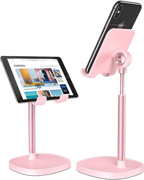 Pink Kitchen Accessories, Adjustable Phone Stand, Accessories Kawaii, Fix Your Posture, Cute Desk Accessories, Phone Stand For Desk, Phone Dock, Iphone Holder, Iphone Stand