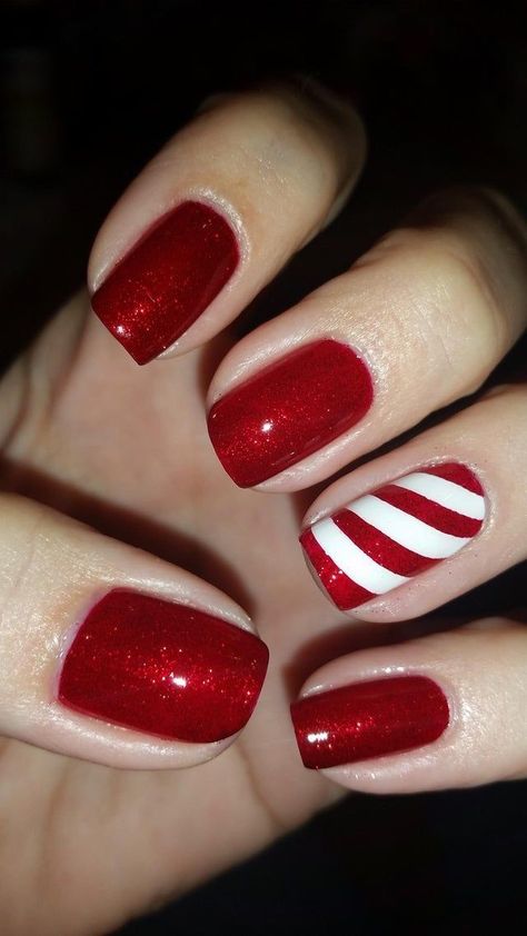 Christmas Party Nails, Unghie Sfumate, Unghie Nail Art, Christmas Gel, Nagellack Trends, Cute Christmas Nails, Christmas Nails Easy, Christmas Gel Nails, Christmas Nails Acrylic