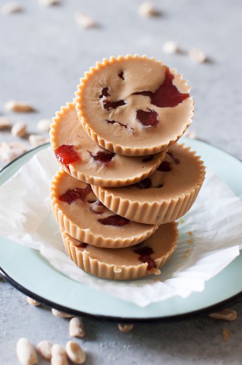 Homemade Peanut Butter and Jelly Cups Recipe Peanut Butter Jelly Recipes, Healthy Road Trip Snacks, Jelly Cups, Road Trip Snacks, Handmade Charlotte, Homemade Peanut Butter, Peanut Butter And Jelly, Peanut Butter Jelly, Jelly Recipes