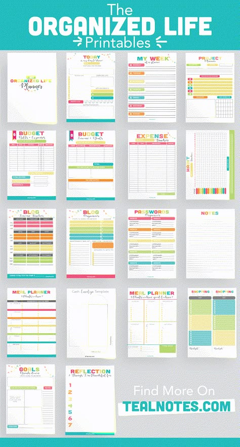 Shop The Planner Organized Calendar, Life Organization Printables, Life Printables, Life Planner Organization, Digital Bullet Journal, To Do List Printable, To Do Planner, Finance Printables, Life Binder