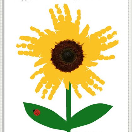 Handprint Crafts For Toddlers, Sunflower Crafts, Crafts For Toddlers, Loft Ideas, Toddler Arts And Crafts, Spring Crafts For Kids, Handprint Craft, Handprint Crafts, Daycare Crafts