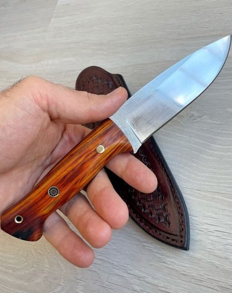 Bushcraft Knife N690 Steel and Cocobolo Wood Handle Blacksmith Made Camping Knife - Hunting Knife - Tactical Knife - Survival Knife No:24 High Quality Handmade N690 Steel Bushcraft Knife With Sharp and Durable Blade REAL N690 Steel - BLACKSMITH made - 23 cm - 4 mm thickness Handmade Knife for Bushcrafting, Hunting, Camping, Skinning and Tracking COCOBOLO WOOD is used for Handle Genuine Leather Knife Sheath is Specially Designed #handmade #birthdaygift Handmade Hunting Knife, Leather Knife Sheath, Bushcraft Knife, Handmade Knife, Tactical Knife, Camping Knife, Bushcraft Knives, Knife Sheath, Camp Knife