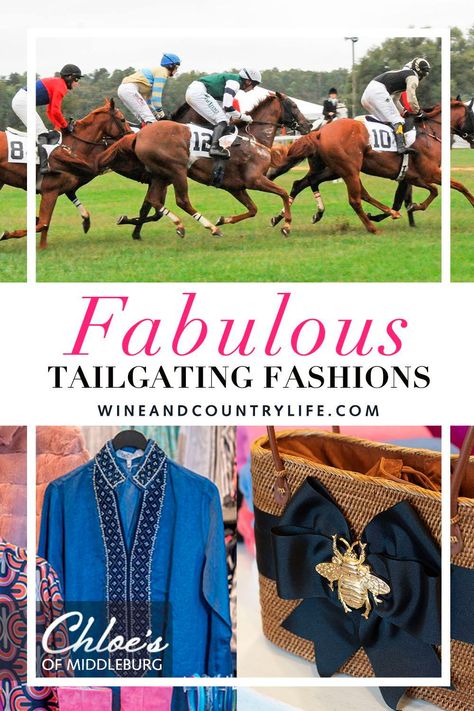 It's Tailgating season! Get inspiration for everything from how to set up the ultimate tailgate to what to wear so you can dress to impress at the upcoming horse steeplechase and equestrian events including polo matches! And be sure to check out Chloe's of Middleburg for the latest in hunt country fashions. #sponsored @chloesofmiddleburg Steeplechase Outfit, Steeplechase Tailgate, Horse Race Outfit, Wellington Equestrian, Grand Millenial, Tailgate Ideas, Country Picnic, Virginia Wine Country, Race Outfit