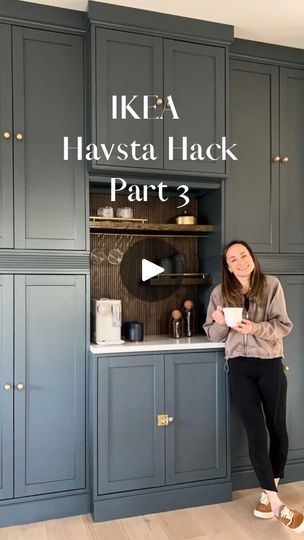 49K views · 731 reactions | Painting IKEA Havsta Cabinets and organizing them! | Champagne Chaos | Animal Island · Gimme That Sunshine Havsta Ikea Hacks, Havsta Ikea Ideas, Ikea Island Hack, Ikea Havsta Hack, Havsta Ikea, Havsta Hack, Ikea Havsta, Ikea Pantry, Ikea Island