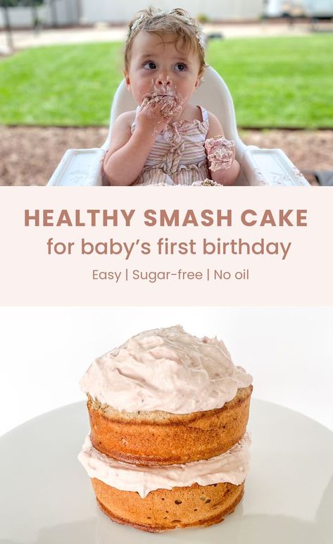 Birthday Muffins, Healthy Smash Cake, Smash Cake Recipes, Baby First Birthday Cake, Baby Cake Smash, Baby's First Birthday, Brownie Desserts, Pure Vanilla, Baby Birthday Cakes