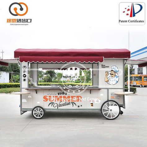 Street Food Design Kiosk, Street Food Kiosk, Street Food Cart, Food Stand Design, Food Cart Business, Coffee Food Truck, Street Food Design, Gerobak Dorong, Cart Design