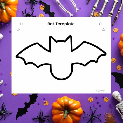 Hanging Bat Craft Preschool, Bat Crafts For Kids Preschool, Bat Projects For Preschoolers, Bats For Preschool, Bats Theme Preschool, Hanging Bat Craft, Bat Crafts For Preschoolers, Simple Halloween Crafts For Preschoolers, Free Bat Template Printable