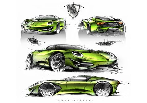 Car Design Sketches 2019 - “Sketch To Render” on Behance Lamborghini Concept, Sketch Photoshop, Lamborghini Miura, Car Design Sketch, Concept Car Design, Car Magazine, Car Sketch, Concept Car, Car Drawings