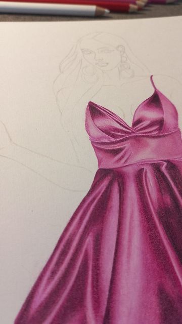 Satin Dress Illustration, Dress Illustration, My Pleasure, Illustrators On Instagram, Fashion Illustrator, Illustration Artists, Satin Dress, If You Love, Satin Dresses