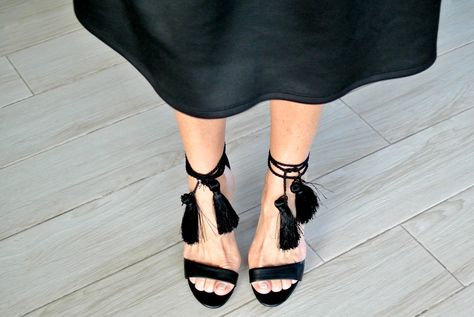 DIY Tassel Heels Laced Up Heels, Tassel Heels, Tassel Sandals, Diy Tassel, Walk This Way, I Love A, Who Knows, Stylish Shoes, Love A