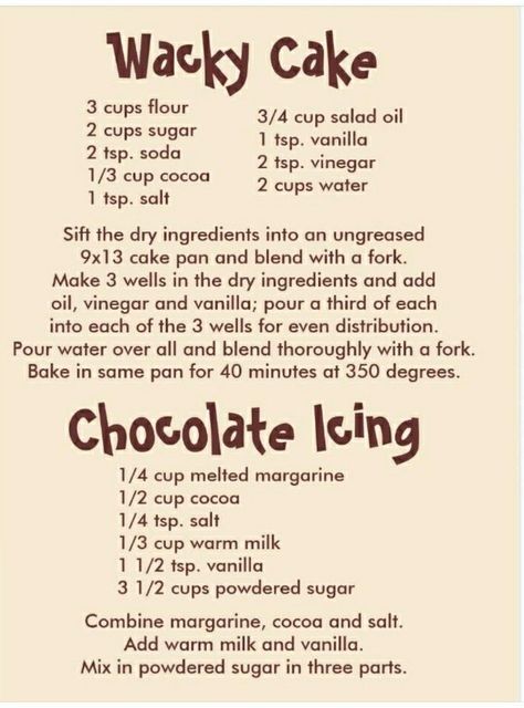 Pin by Amanda Bailey on Loves in 2022 | Wacky cake recipe, Wacky cake, Cake recipes Crazy Cake Recipes, Wacky Cake Recipe, Wacky Cake, Desserts Summer, Desserts Ideas, Eggless Desserts, Cake Frosting Recipe, Chocolate Cake Recipe Easy, Pie Day