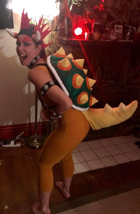 Bowser Costume Shell Made Boss  Customer Appreciation pic  naturallycraftyshop.etsy.com  Best place to buy cosplay outfits Mario pokemon Mario Theme Halloween, Bowser Costume Female, Bowser Outfit, Mario Characters Costumes, Bowser Halloween Costume, Mario Character Costumes, Bowser Cosplay, Mario Costumes, Mario Pokemon