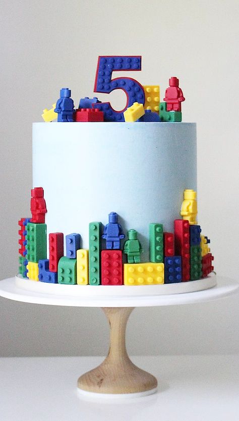 Kids/Holiday Cake | soulcake Easy Diy Lego Cake, Lego Theme Birthday Cake, Birthday Cake 4th Boy, Lego Birthday Cake For Boys, 4th Birthday Cakes For Boys, Kids Birthday Cakes For Boys, Lego Cakes For Boys, Lego Birthday Party Cake, Art Theme Cake