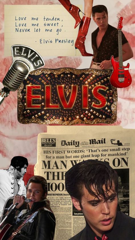 Elvis Presley Aesthetic Wallpaper, Elvis Movie Wallpaper, Elvis Presley The Movie, Elvis Movie Aesthetic, Suspicious Minds Elvis, Elvis Aesthetic Movie, Austin Elvis, Elvis Movie 2022 Wallpaper, Austin Butler Collage