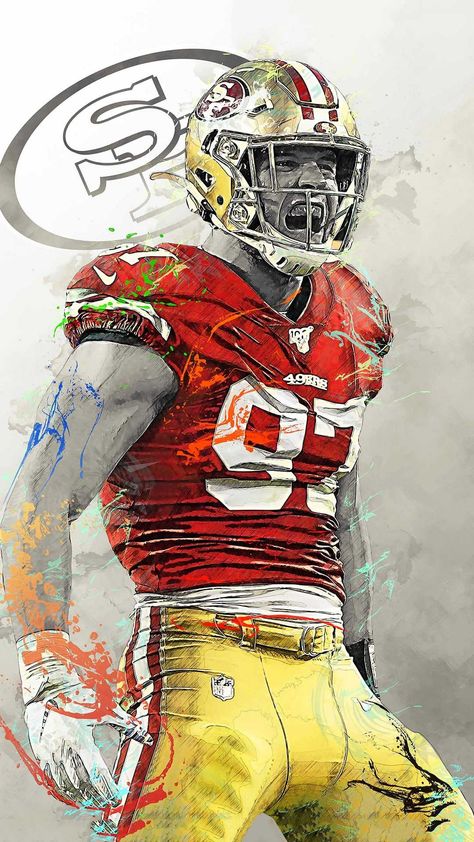 Nick Bosa Wallpaper Discover more 49ers, American Football, NFL, Nick Bosa, San Francisco 49ers wallpaper. https://www.ixpap.com/nick-bosa-wallpaper-2/ Nick Bosa 49ers Wallpaper, Nick Bosa Wallpaper, Bosa 49ers, Football Animation, San Francisco 49ers Art, 49ers Wallpaper, Fred Warner, 49ers Nation, 49ers Pictures