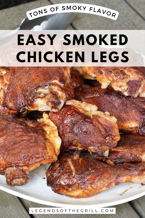 Discover how to make perfectly smoked chicken legs with a tender, juicy interior and a delicious smoky flavor! Ideal for any BBQ or family meal, these chicken legs are a must-try. #SmokedChicken #BBQChicken #ChickenLegs #SmokingRecipes Smoked Chicken Legs Recipes, Chicken Legs Recipes, Paleo Barbecue Sauce, Bbq Sauce Chicken, Smoked Brisket, Smoked Chicken, Smoker Recipes, Smoked Food Recipes, Pork Shoulder