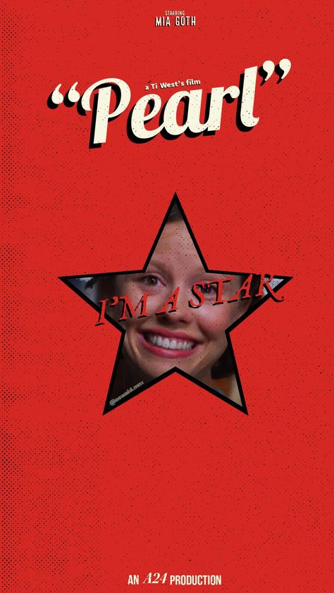 Pearl Poster, Pearl Movie, Pearl Tattoo, Pearl Wallpaper, Mia Goth, Iconic Movie Posters, Animal Crossing Funny, Marvel Tattoos, Horror Movie Icons