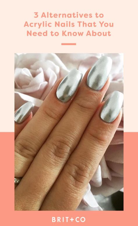 Step up your mani game with these acrylic nail alternatives. Acrylic Nail Alternative, Acrylic Nails Alternative, Nails Without Acrylic, Soak Off Acrylic Nails, Cracked Nails, French Tip Acrylics, Solar Nails, Acrylic Tips, Gel Nail Extensions