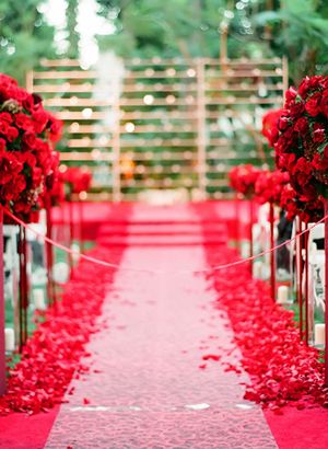 Vintage Wedding Ceremony Decorations, Vintage Wedding Ceremony, Kentucky Derby Wedding, Red Rose Petals, Wedding Aisle Decorations, Fabulous Wedding, Ceremony Flowers, Aisle Decor, Southern Weddings