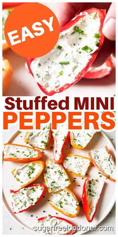 Sweet Pepper Recipes Mini Cream Cheese, Stuffed Bell Peppers Cream Cheese, Cold Stuffed Mini Peppers, Cream Cheese Peppers, Cream Cheese Stuffed Mini Peppers, Stuffed Mini Sweet Peppers, Cheese Stuffed Mini Peppers, Cream Cheese Stuffed Peppers, Sweet Pepper Recipes