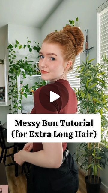 Easy Long Hair Messy Bun, Messy Bun For Extra Long Hair, Quick And Easy Messy Buns For Long Hair, Easy Long Hair Updo Quick, Easy Messy Buns For Long Hair, Messy Bun Long Hair, Easy Buns For Long Hair, Carefree Hairstyles, Easy Messy Buns