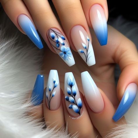 Fancy Nails Designs, Stylish Nails Designs, Cute Acrylic Nail Designs, Pretty Nail Art Designs, Nail Art Designs Videos, Fancy Nails, Chic Nails, Long Acrylic Nails, Gorgeous Nails