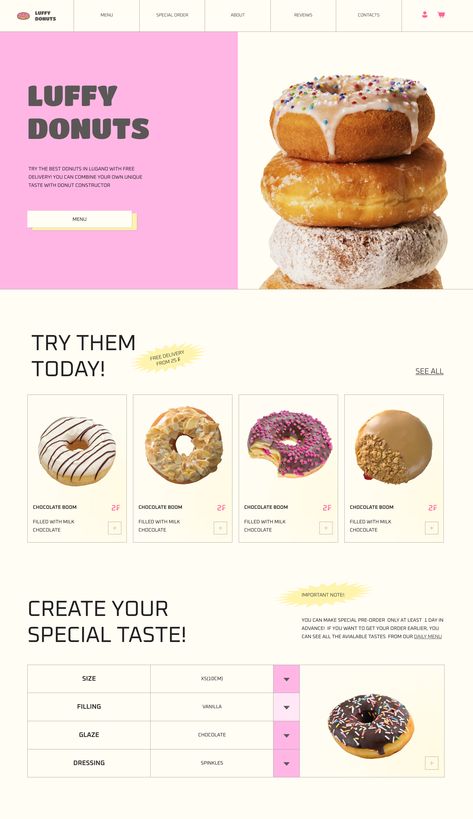 #webstagram #webdesign #website #web #webdesigner #webdevelopment #webshop #webcomic #webdeveloper #websitedesign Website Shopping Design, Dessert Website Design, Website Inspo Aesthetic, Donut Website Design, Cute Website Design Inspiration, Pink Website Design Inspiration, Cookie Website Design, Bakery Website Design Inspiration, Cute Web Design