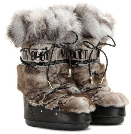 Jimmy Choo x Moon Boot Mb Classic Rabbit And Fox Fur-trimmed Leather Snow Boots - Mb Classic Brown And Black Rabbit And Fox Fur-trimmed Leather Snow Boots By Jimmy Choo X Moon Boot Brown Snow Boots, Jimmy Choo Boots, Real Leather Boots, Leather Snow Boots, Dr Shoes, Nct Johnny, Moon Boot, Brown Leather Shoes, Genuine Leather Boots