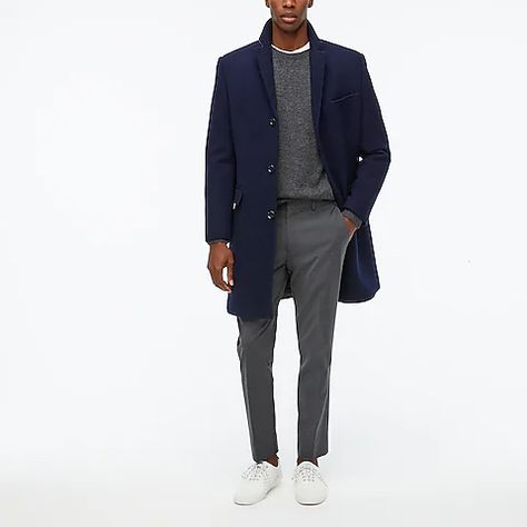 Mens Work Outfits, Wool Overcoat, Men's Jackets, J Crew Factory, Lapel Collar, Top Coat, Mens Coats, Vest Jacket, Work Outfit