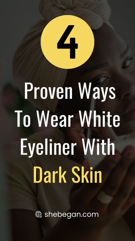 White eyeliner can be worn by anyone, but it is a statement piece, and you have to know how to wear it. The first thing you need to do is make sure that your skin tone is right for white eyeliner i.e. dark skin. If you have a darker complexion and want to wear white eyeliner, choose a shade that matches your skin tone and blends well with it.

People with lighter complexions can also wear white eyeliner, but they should be careful not to overdo it. Regular Skin Care Routine, Clean Blackheads, Oily Skin Care Routine, Evening Style, Dark Complexion, White Eyeliner, Proper Skin Care, Best Skin Care Routine, Perfect Skin Care Routine