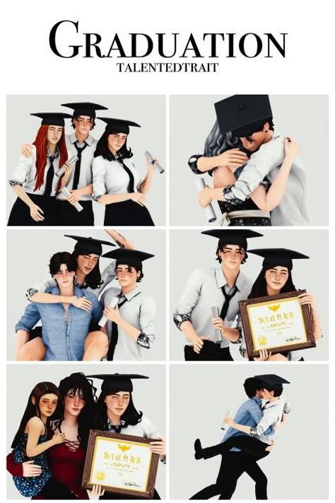 Sims 4 School Pictures Pose, Sims 4 Beach Poses, Framed Diploma, Sims 4 Photography, Sims 4 Poses, Sims 4 Couple Poses, Ts4 Poses, Sims 4 Traits, Sims 4 Cas Mods