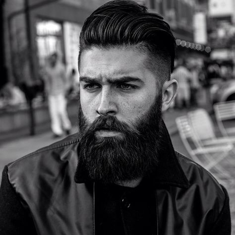 Chris John Millington - full thick black beard and mustache beards bearded man men mens' style barber hair cut hairstyle bearding handsome #beardsforever Chris John Millington, John Millington, Chris John, Badass Beard, Beard King, Beard Muscle, Long Beard Styles, Black Beard, Beard And Mustache